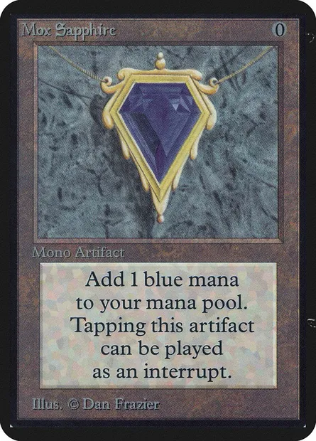 Mox Sapphire, Magic card LEA 265 — Limited Edition Alpha set