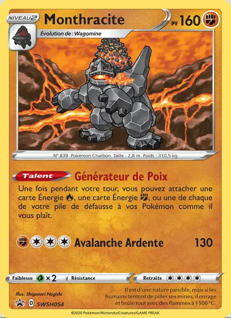 Monthracite, carte Pokémon SWSH 054 — extension Promo SWSH