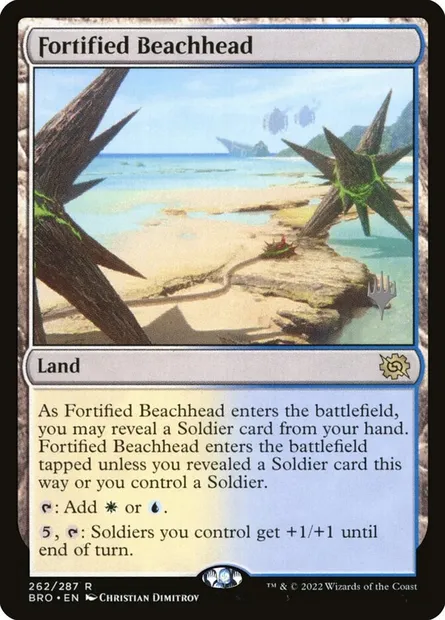 Fortified Beachhead, Magic card PBRO 262p — The Brothers' War Promos set