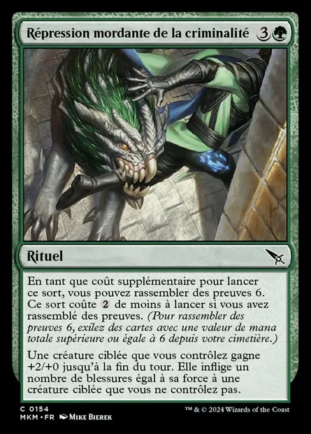 Répression mordante de la criminalité, carte Magic MKM 154 — extension Murders at Karlov Manor