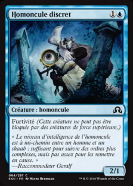 Homoncule discret, carte Magic SOI 64 — extension Ténèbres sur Innistrad
