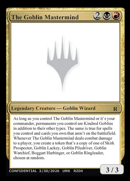 The Goblin Mastermind, Magic card UNK RZ04w — Unknown Event set