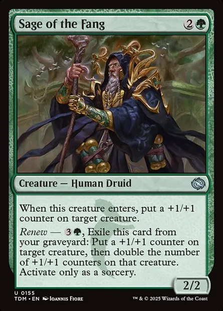 Sage of the Fang, Magic card TDM 155 — Tarkir: Dragonstorm set