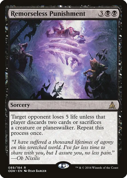 Remorseless Punishment, Magic card OGW 89 — Oath of the Gatewatch set