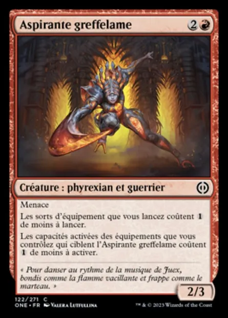 Aspirante greffelame, carte Magic ONE 122 — extension Tous Phyrexians