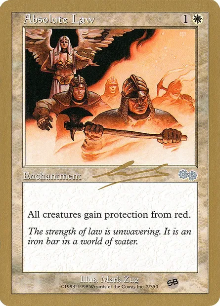 Absolute Law, Magic card WC00 nl2sba — World Championship Decks 2000 set