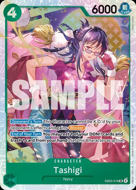 Tashigi, One Piece card EB03-018 — ONE PIECE HEROINES EDITION set
