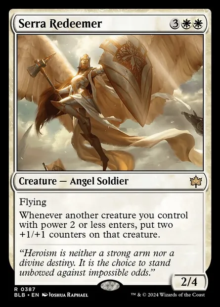 Serra Redeemer, Magic card BLB 387 — Bloomburrow set