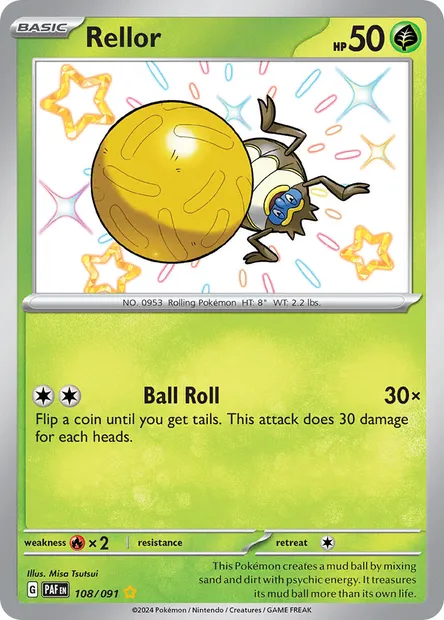 Rellor, Pokémon card PAF 108 — Paldean Fates set