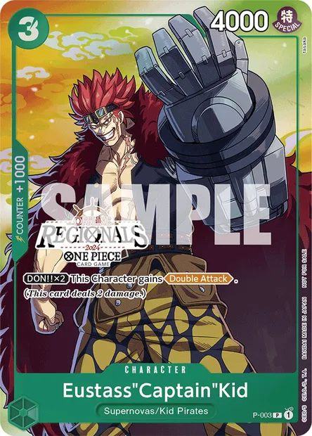 Eustass "Captain" Kidd, carte One Piece P-003 — extension Carte promo