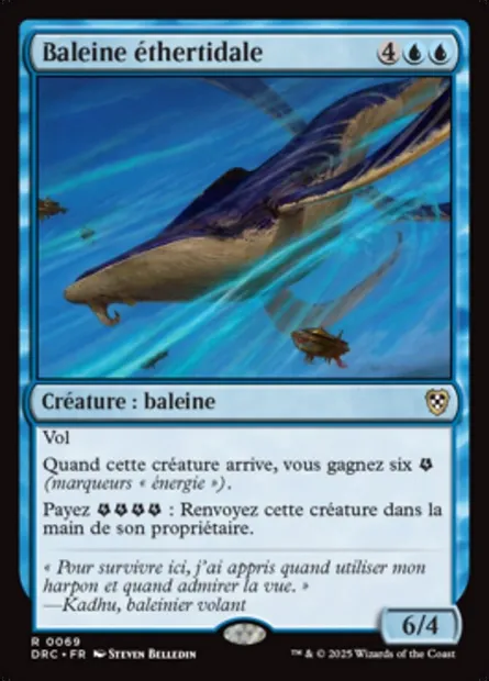 Baleine éthertidale, carte Magic DRC 69 — extension Aetherdrift Commander