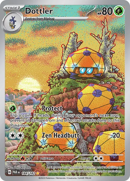 Dottler, Pokémon card PAR 184 — Paradox Rift set