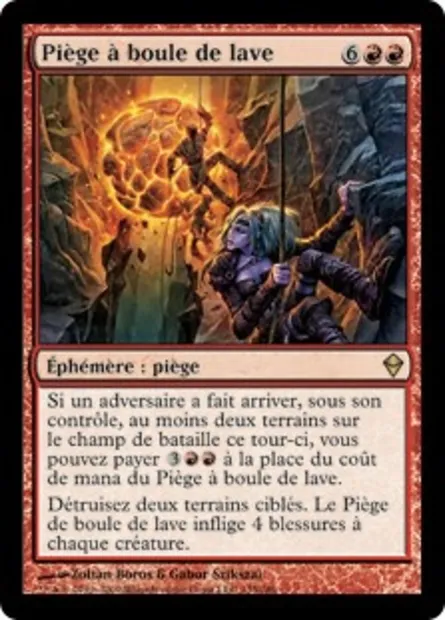 Piège à boule de lave, carte Magic ZEN 135 — extension Zendikar