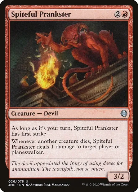 Spiteful Prankster, Magic card JMP 26 — Jumpstart set