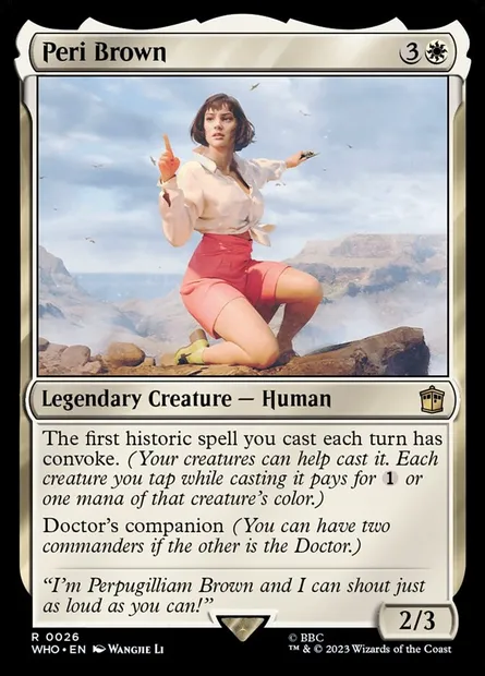 Peri Brown, Magic card WHO 26 — Doctor Who set