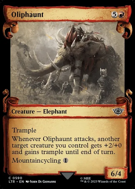 Oliphaunt, Magic card LTR 590 — The Lord of the Rings: Tales of Middle-earth set