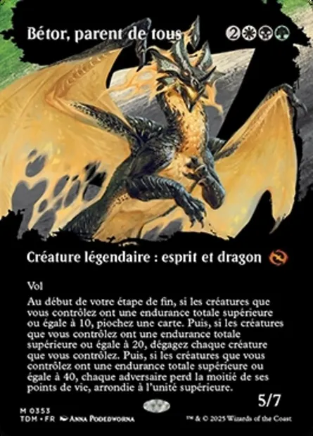 Bétor, parent de tous, carte Magic TDM 353 — extension Tarkir: Dragonstorm