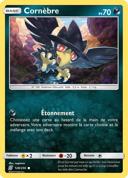 Cornèbre, carte Pokémon UNM 128 — extension Harmonie des Esprits