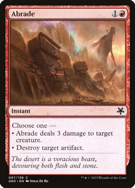 Abrade, Magic card GN3 67 — Game Night: Free-for-All set