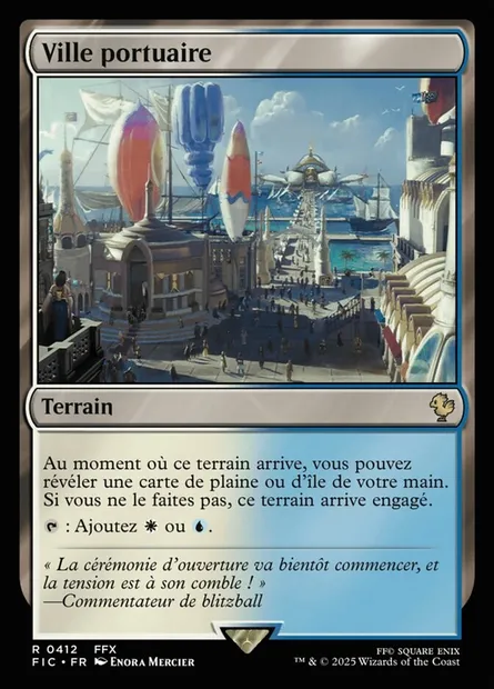 Ville portuaire, carte Magic FIC 412 — extension Final Fantasy Commander