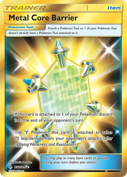 Metal Core Barrier, Pokémon card UNB 232 — Unbroken Bonds set