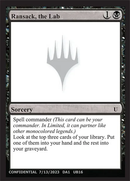 Ransack, the Lab, carte Magic UNK UB16 — extension Unknown Event