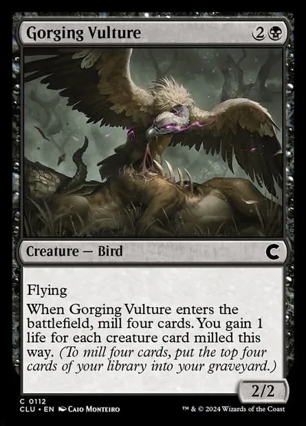 Gorging Vulture, Magic card CLU 112 — Ravnica: Clue Edition set