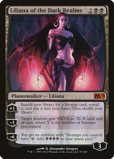 Liliana of the Dark Realms, Magic card M13 97 — Magic 2013 set
