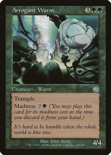 Arrogant Wurm, Magic card TOR 120 — Torment set