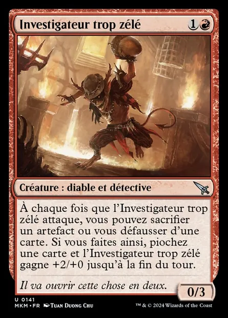 Investigateur trop zélé, carte Magic MKM 141 — extension Murders at Karlov Manor
