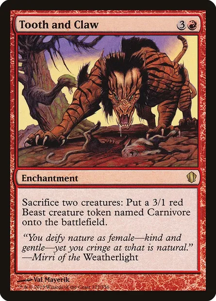 Tooth and Claw, Magic card C13 127 — Commander 2013 set