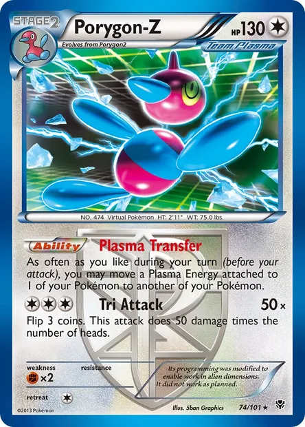 Porygon-Z, Pokémon card PLB 74 — Plasma Blast set