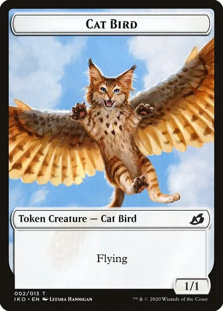 Cat Bird, Magic card TIKO 2 — Ikoria: Lair of Behemoths Tokens set