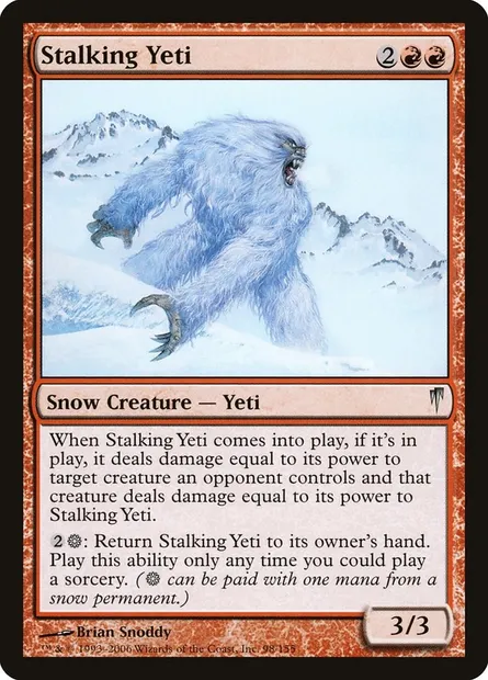 Yeti en chasse, carte Magic CSP 98 — extension Souffle glaciaire