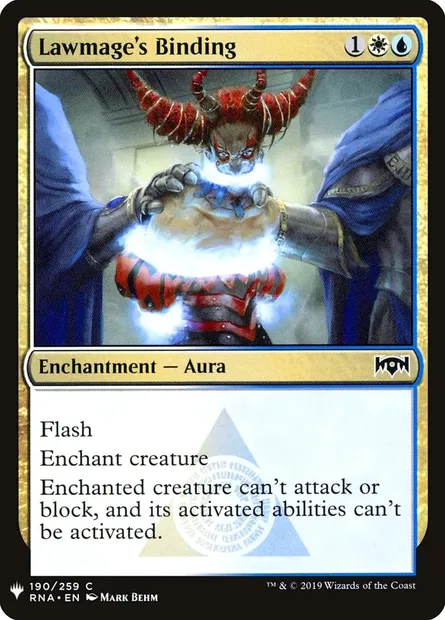 Lawmage's Binding, Magic card PLST RNA-190 — The List set