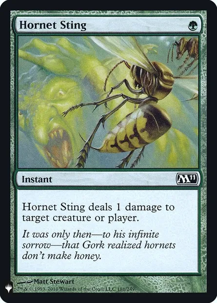 Hornet Sting, Magic card PLST M11-181 — The List set