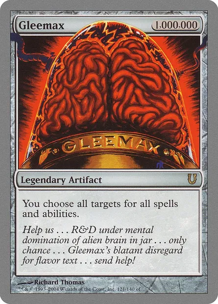 Gleemax, carte Magic UNH 121 — extension Unhinged
