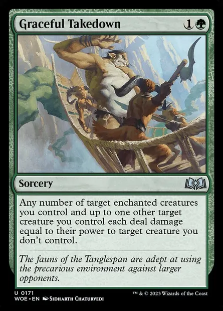 Graceful Takedown, Magic card WOE 171 — Wilds of Eldraine set