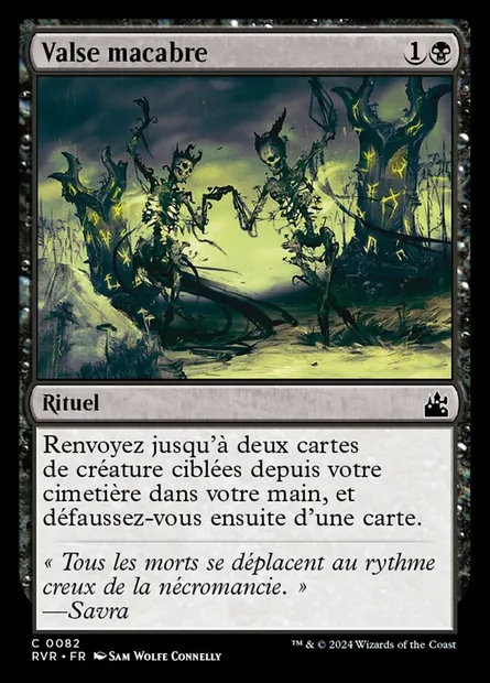 Valse macabre, carte Magic RVR 82 — extension Ravnica Remastered