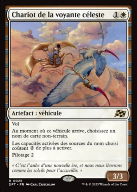 Chariot de la voyante céleste, carte Magic DFT 28 — extension Aetherdrift