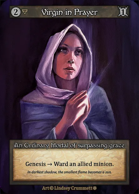 Virgin in Prayer, carte Sorcery GOT 197 — extension Gothic