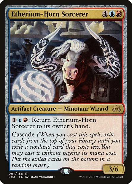 Sorcier à cornes d'étherium, carte Magic PCA 91 — extension Planechase Anthology