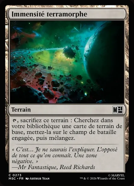 Immensité terramorphe, carte Magic MSC 273 — extension Marvel Super Heroes Commander