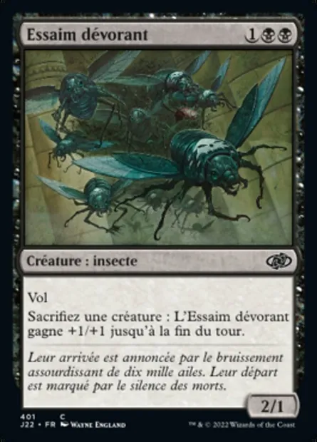 Essaim dévorant, carte Magic J22 401 — extension Jumpstart 2022