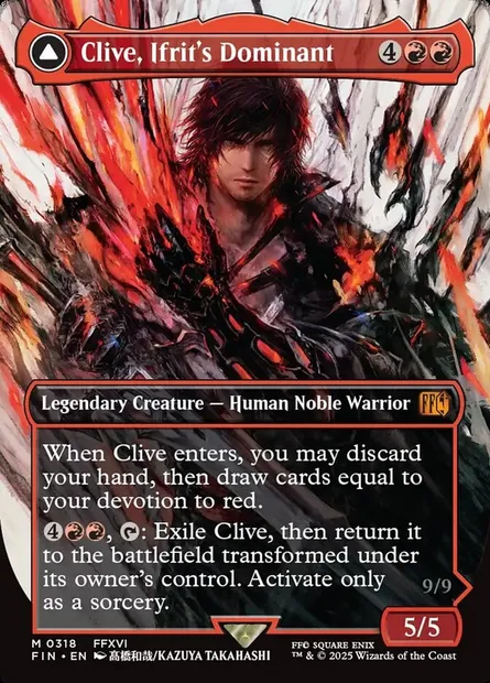 Clive, Ifrit's Dominant // Ifrit, Warden of Inferno, Magic card FIN 318 — Final Fantasy set