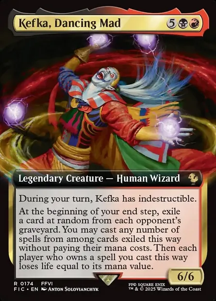 Kefka, Dancing Mad, Magic card FIC 174 — Final Fantasy Commander set