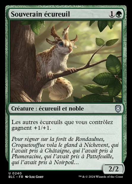 Souverain écureuil, carte Magic BLC 240 — extension Bloomburrow Commander