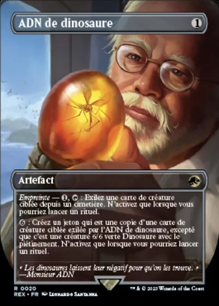 ADN de dinosaure, carte Magic REX 20 — extension Jurassic World Collection