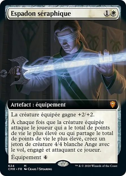 Espadon séraphique, carte Magic CMR 624 — extension Commander Legends