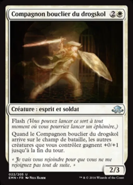 Compagnon bouclier du drogskol, carte Magic EMN 22 — extension La lune hermétique